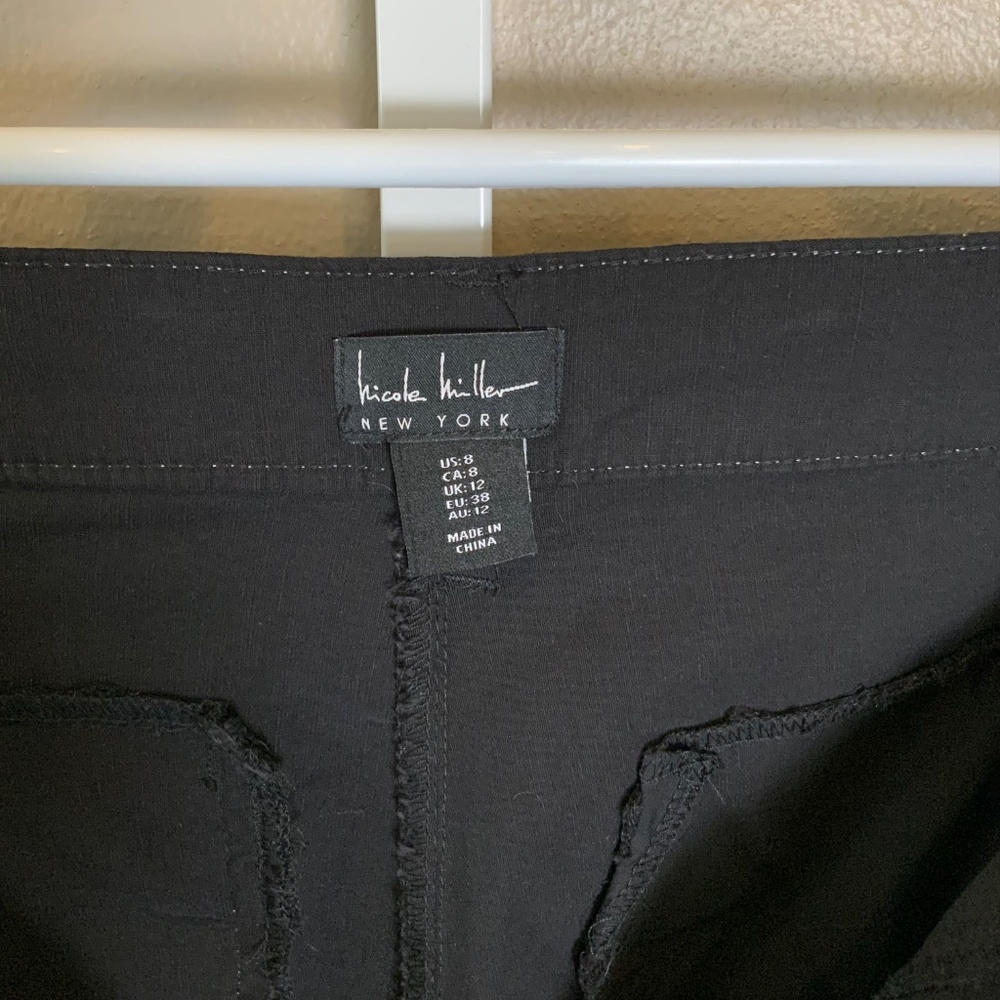 Nicole Miller Contrast Stitch Cropped Pants - Picture 16 of 16